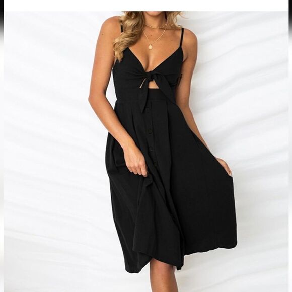 Gilli Rayon Open Tie Front  Sundress. - Picture 1 of 14